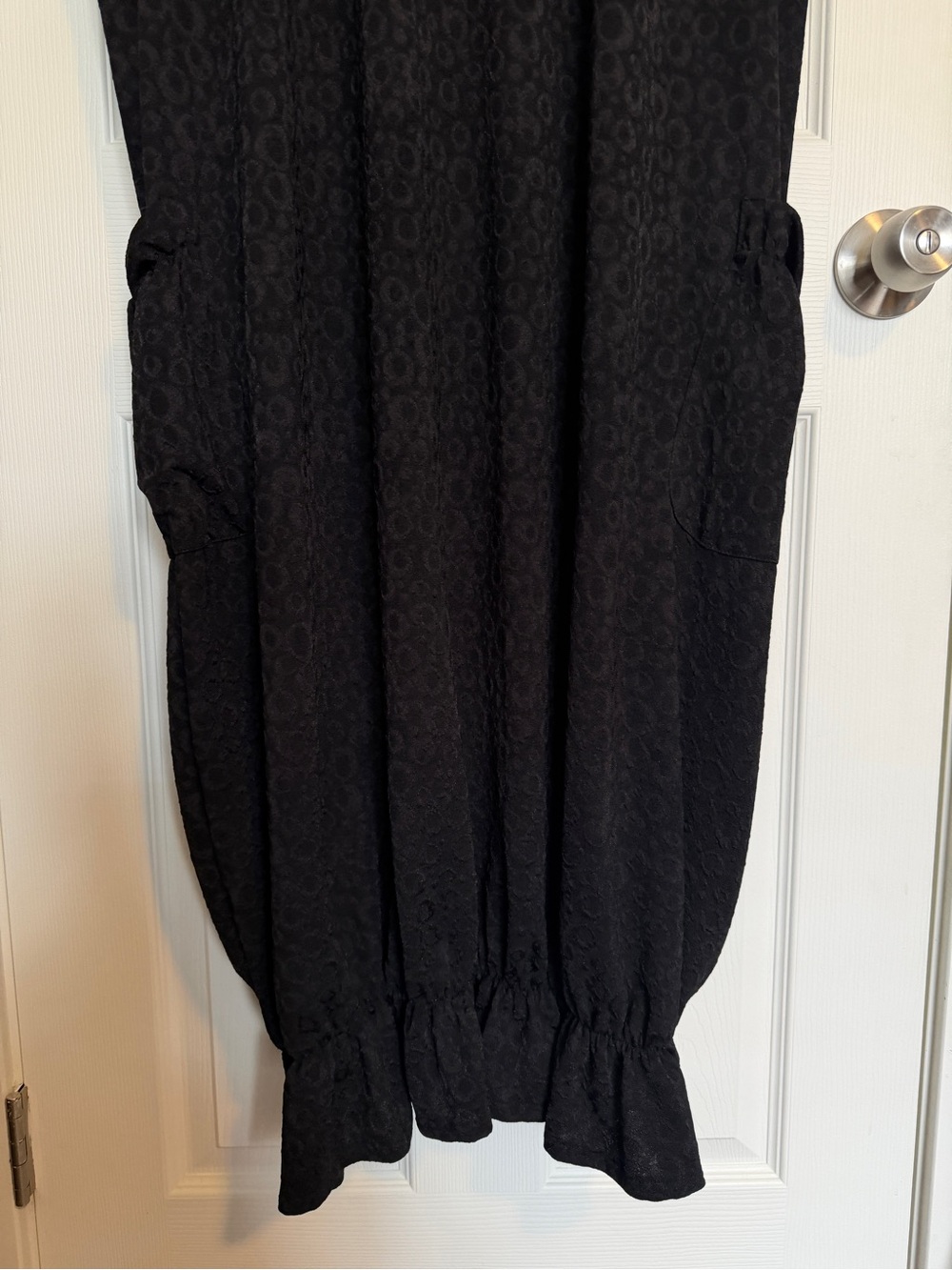 Zadie B Black Sleeveless Button Front Bubble Hem Dress Sz 2X Modest Chic Elegant - Picture 9 of 9